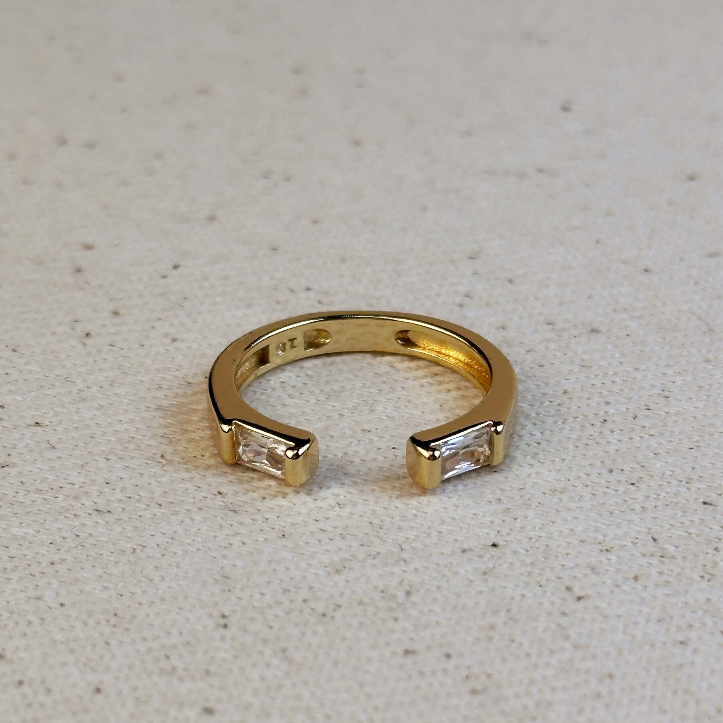 Mondsee 18k Gold Filled Baguette CZ Band Ring | 18k Gold Filled Jewelry