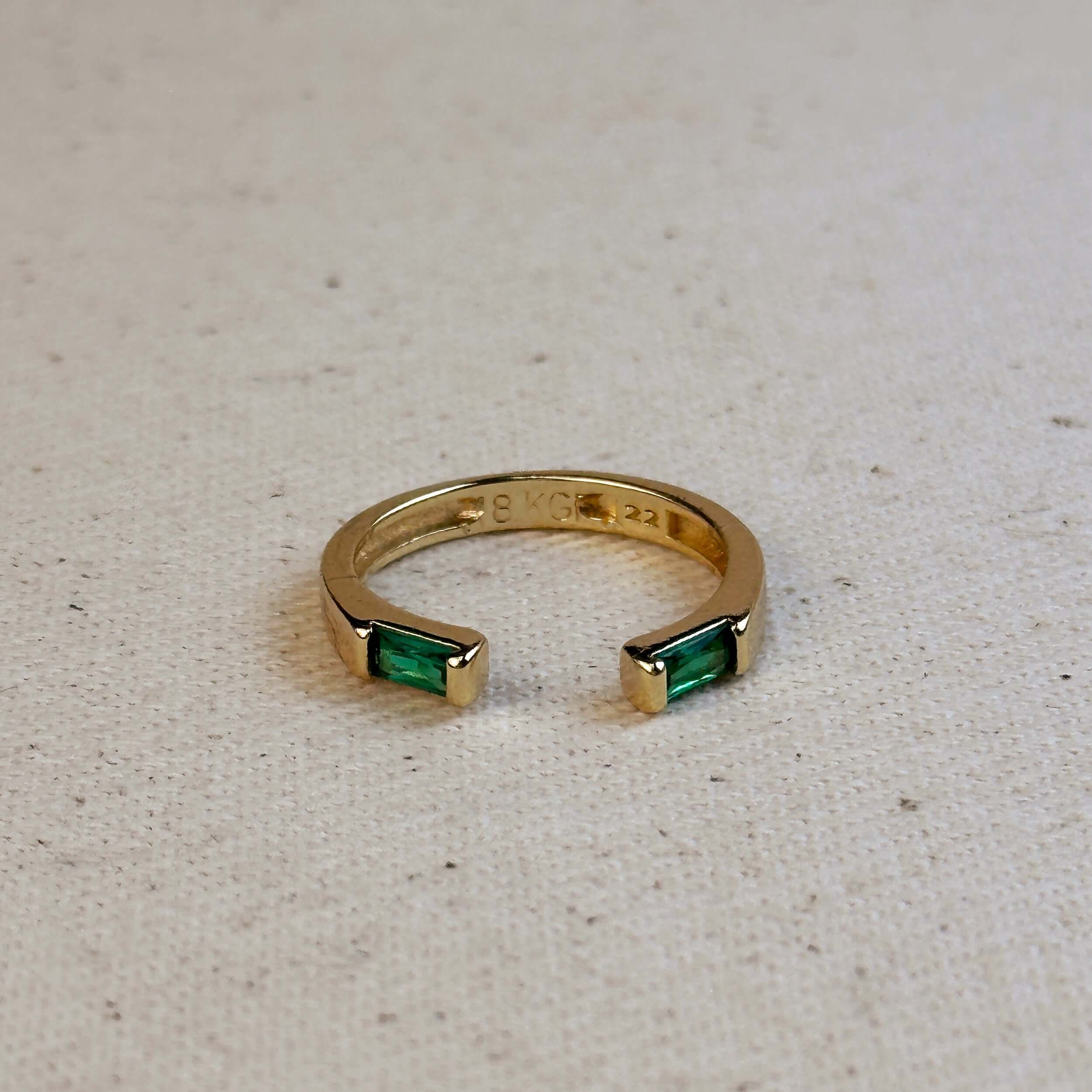 Mondsee 18k Gold Filled Baguette CZ Band Ring | 18k Gold Filled Jewelry