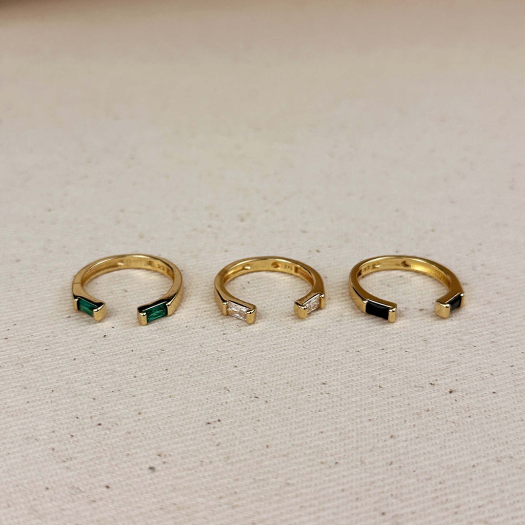 Mondsee 18k Gold Filled Baguette CZ Band Ring | 18k Gold Filled Jewelry