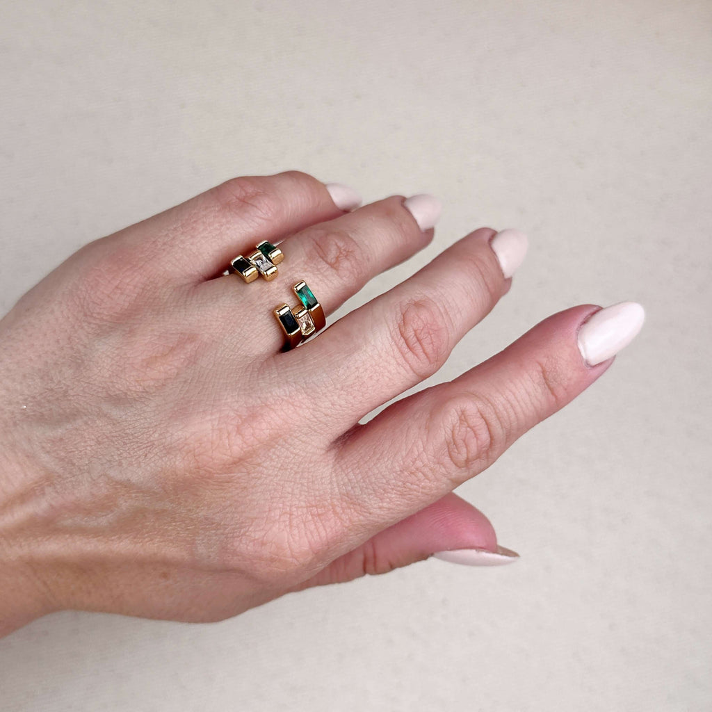 Mondsee 18k Gold Filled Baguette CZ Band Ring | 18k Gold Filled Jewelry
