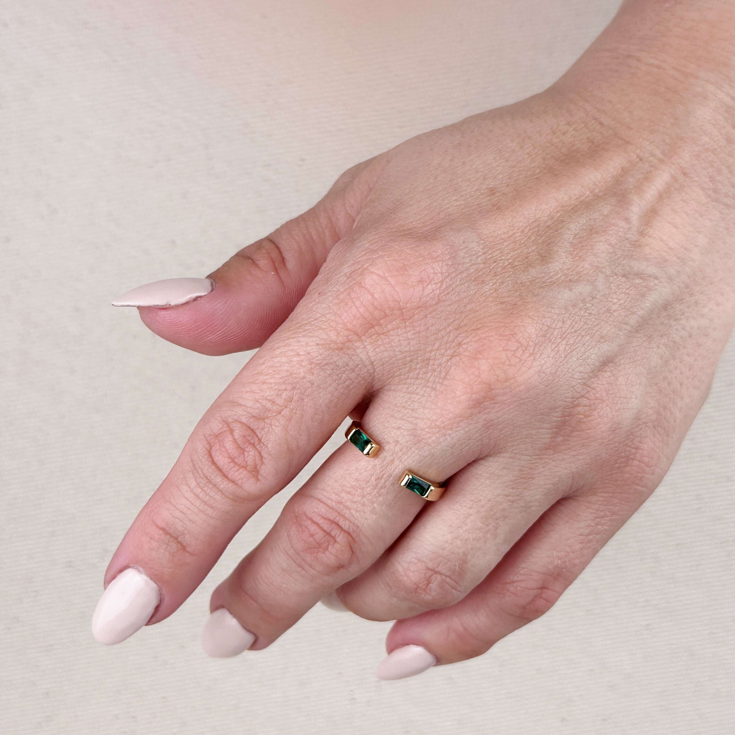Mondsee 18k Gold Filled Baguette CZ Band Ring | 18k Gold Filled Jewelry