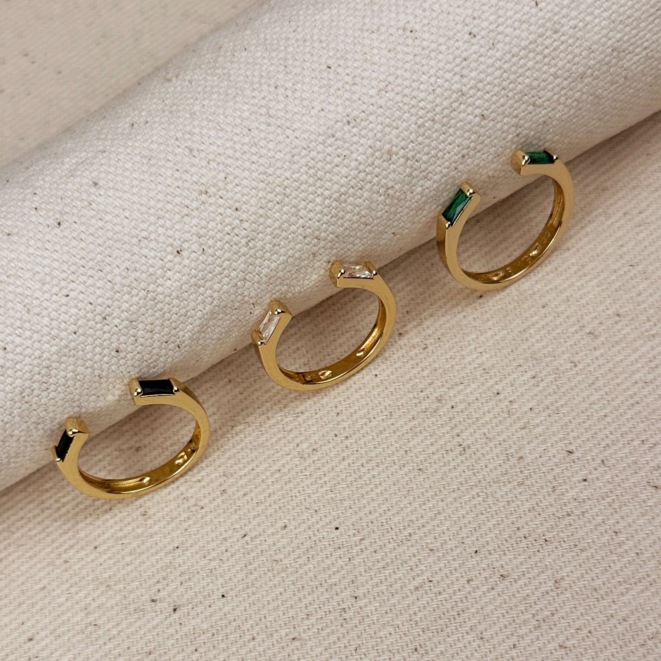 Mondsee 18k Gold Filled Baguette CZ Band Ring | 18k Gold Filled Jewelry