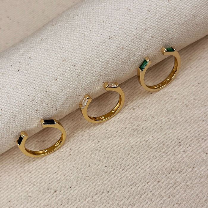 Mondsee 18k Gold Filled Baguette CZ Band Ring | 18k Gold Filled Jewelry