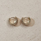 18k Gold Filled Chunky CZ Clicker Hoop Earrings