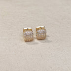 18k Gold Filled Chunky CZ Clicker Hoop Earrings