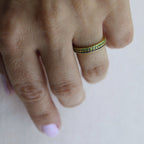 Mondsee 18k Gold Filled Diamond Color Eternity Micro Cubic Zirconia Stone Ring - Emerald and Black Colors Available | 18k Gold Filled Jewelry