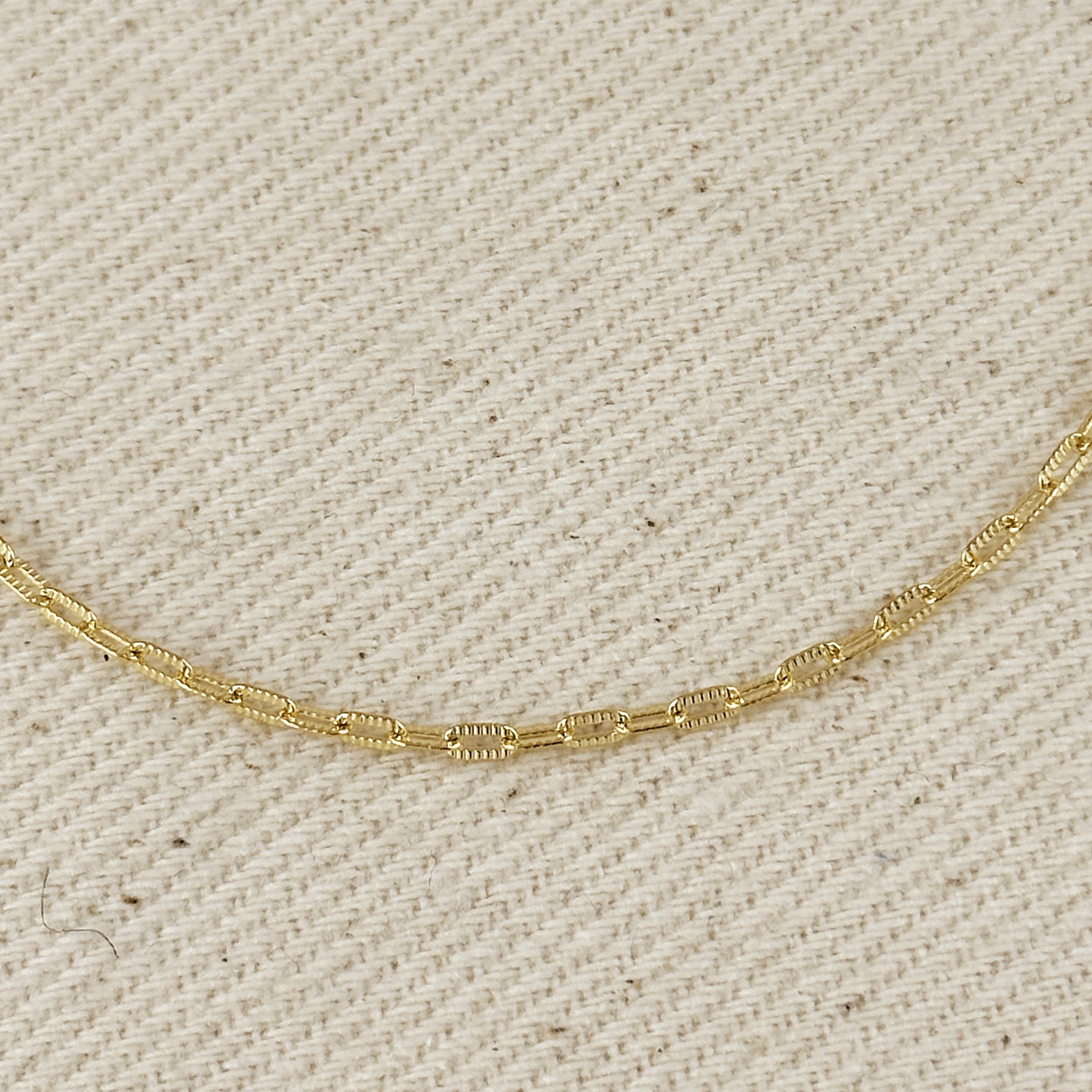 Mondsee 18k Gold Filled Mini Diamond Cut Paperclip Chain Bracelet | 18k Gold Filled Jewelry