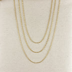 Mondsee 18k Gold Filled Mini Diamond Cut Paperclip Chain | 18k Gold Filled Jewelry