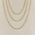 Mondsee 18k Gold Filled Mini Diamond Cut Paperclip Chain | 18k Gold Filled Jewelry