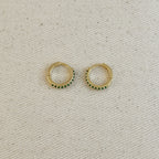 18k Gold Filled Colored CZ Hoop Earrings
