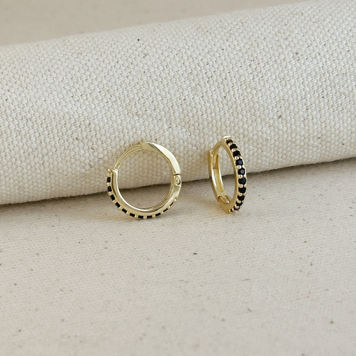 18k Gold Filled Colored CZ Hoop Earrings
