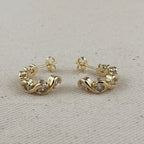 18k Gold Filled Infinity CZ C-Hoop Earrings