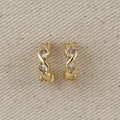18k Gold Filled Infinity CZ C-Hoop Earrings