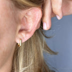 18k Gold Filled Oblong Hoop Earrings