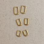 18k Gold Filled Oblong Hoop Earrings