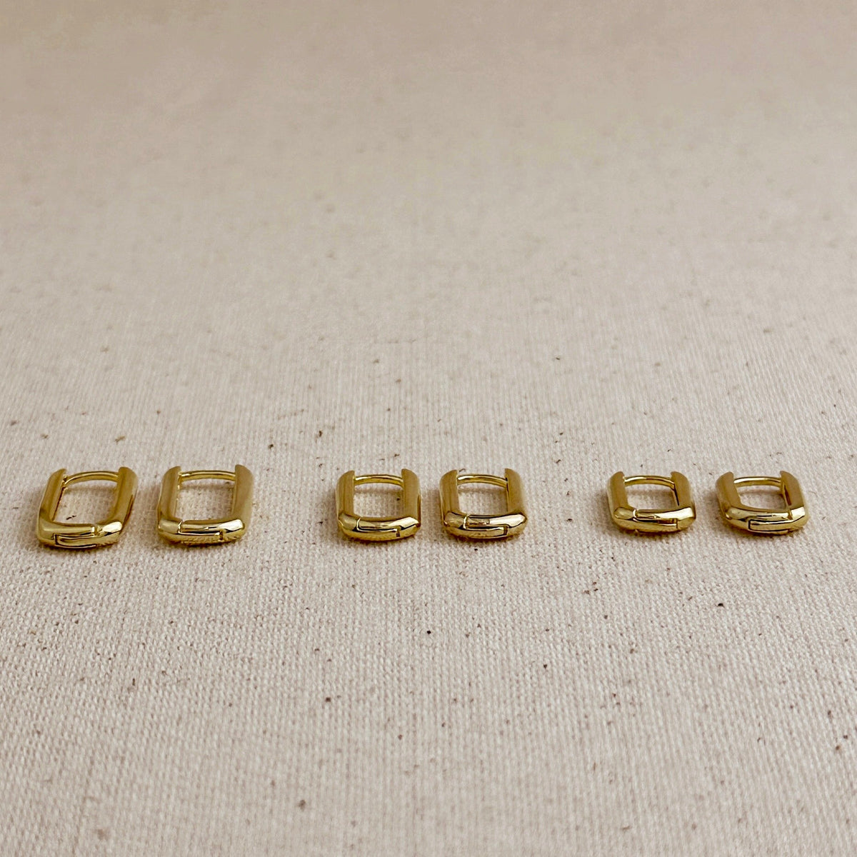 18k Gold Filled Oblong Hoop Earrings