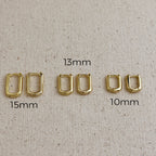 18k Gold Filled Oblong Hoop Earrings