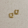18k Gold Filled Oblong Hoop Earrings