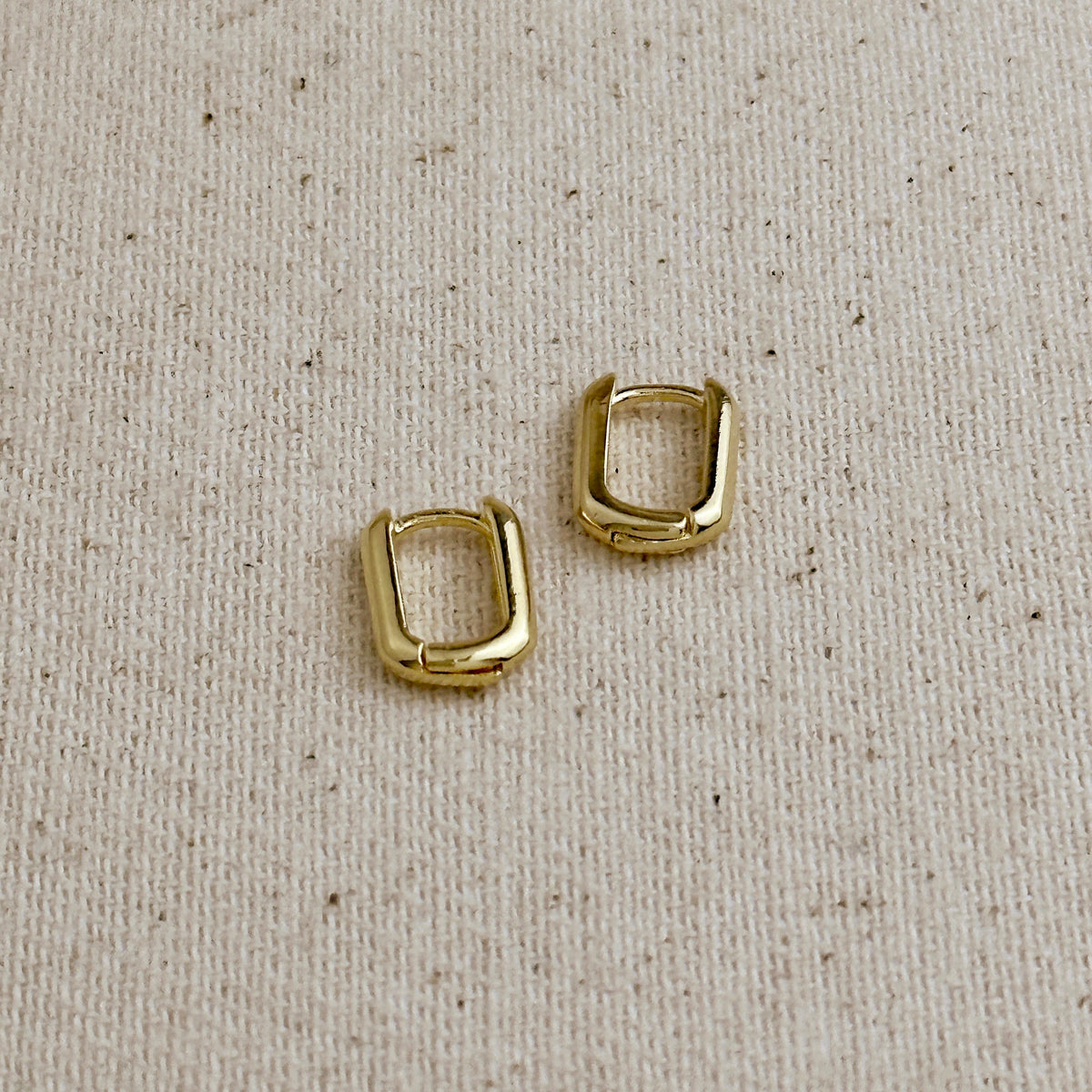 18k Gold Filled Oblong Hoop Earrings