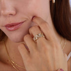 18k Gold Filled CZ Babe Ring