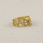 18k Gold Filled CZ Babe Ring