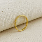 Mondsee 18k Gold Filled 2mm Diamond Cut Band Ring | 18k Gold Filled Jewelry