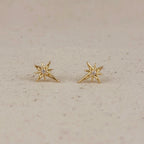 18k Gold Filled Starburst Stud