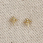18k Gold Filled Starburst Stud