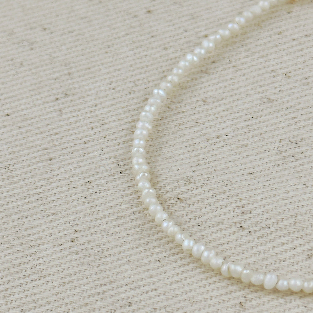 Mondsee 9k Gold Micro Fresh Water Pearls Bracelet | 18k Gold Filled Jewelry
