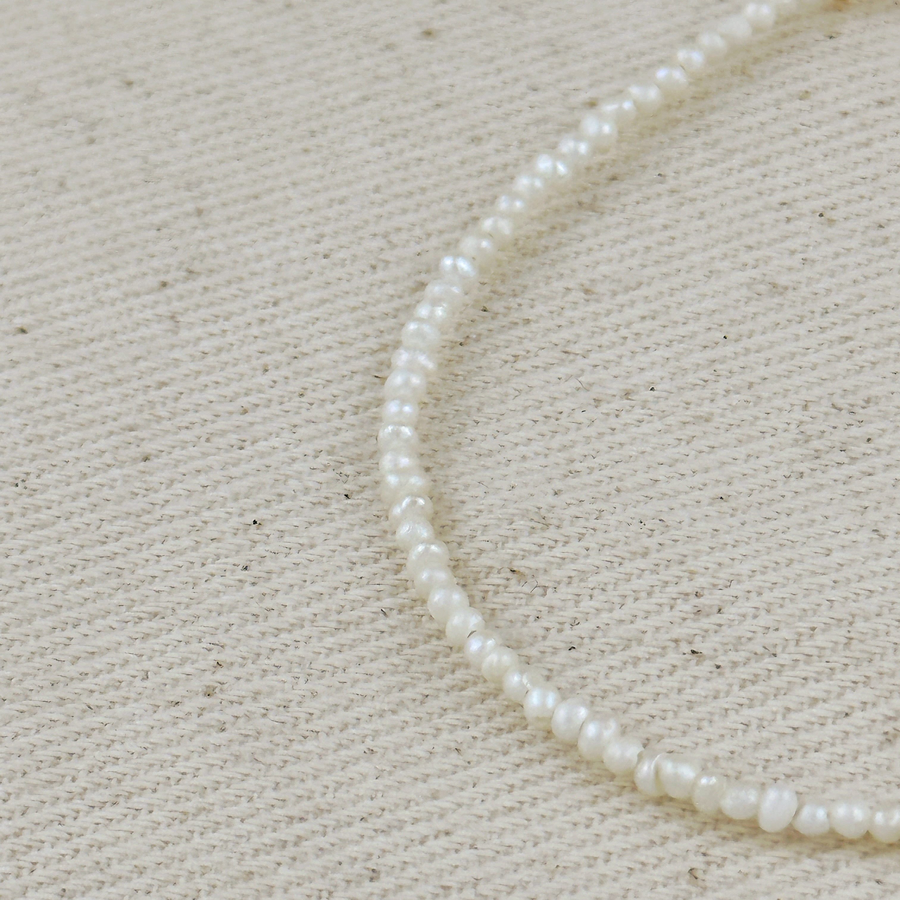 Mondsee 9k Gold Micro Fresh Water Pearls Bracelet | 18k Gold Filled Jewelry
