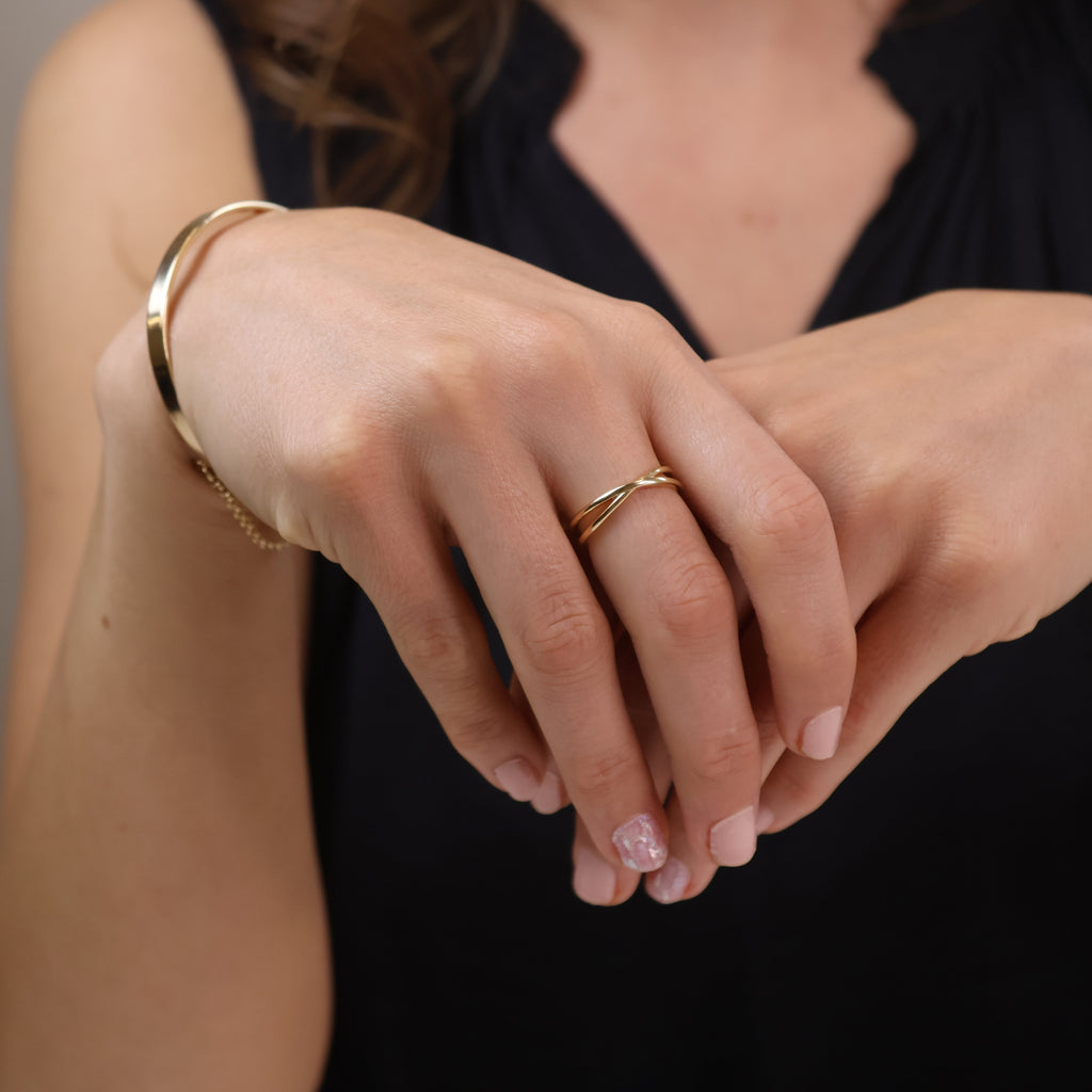Mondsee 18k Gold Filled X Ring | 18k Gold Filled Jewelry