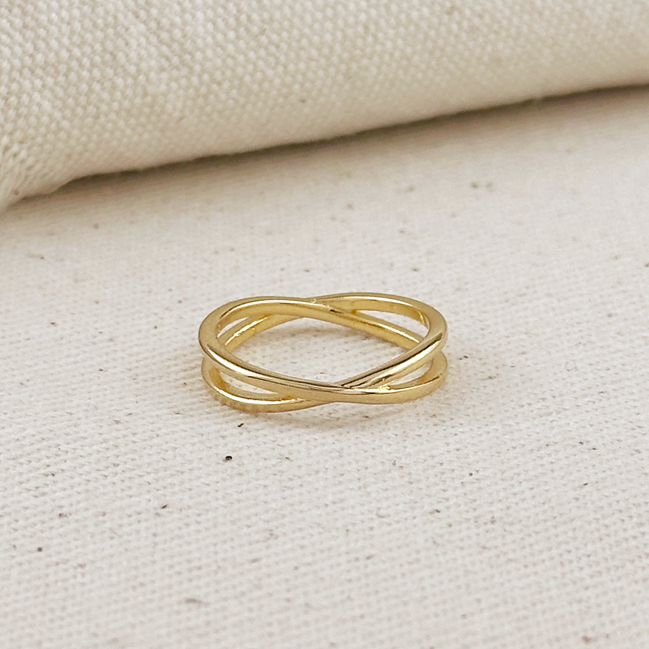 Mondsee 18k Gold Filled X Ring | 18k Gold Filled Jewelry