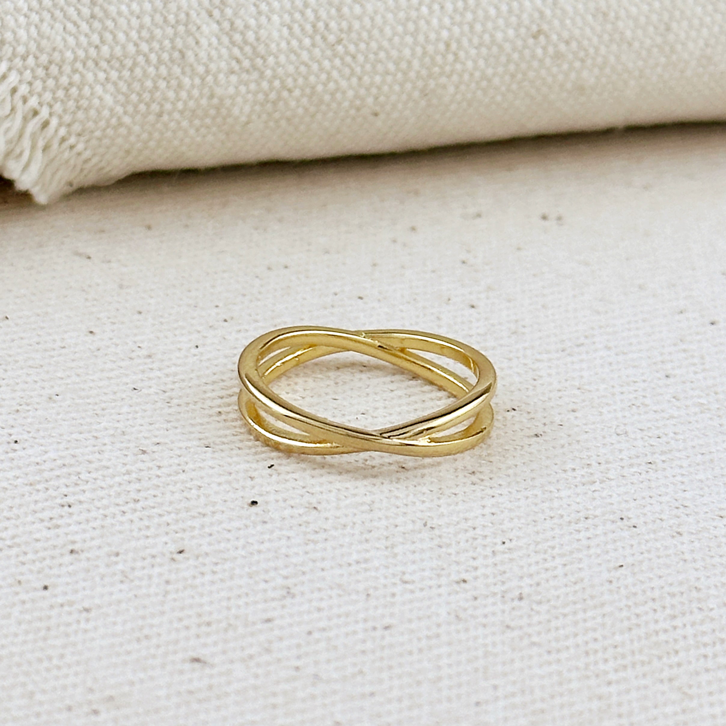 Mondsee 18k Gold Filled X Ring | 18k Gold Filled Jewelry
