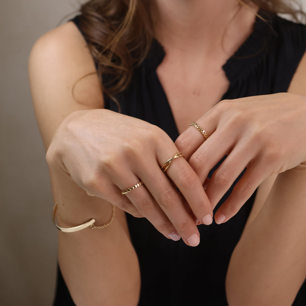 Mondsee 18k Gold Filled X Ring | 18k Gold Filled Jewelry