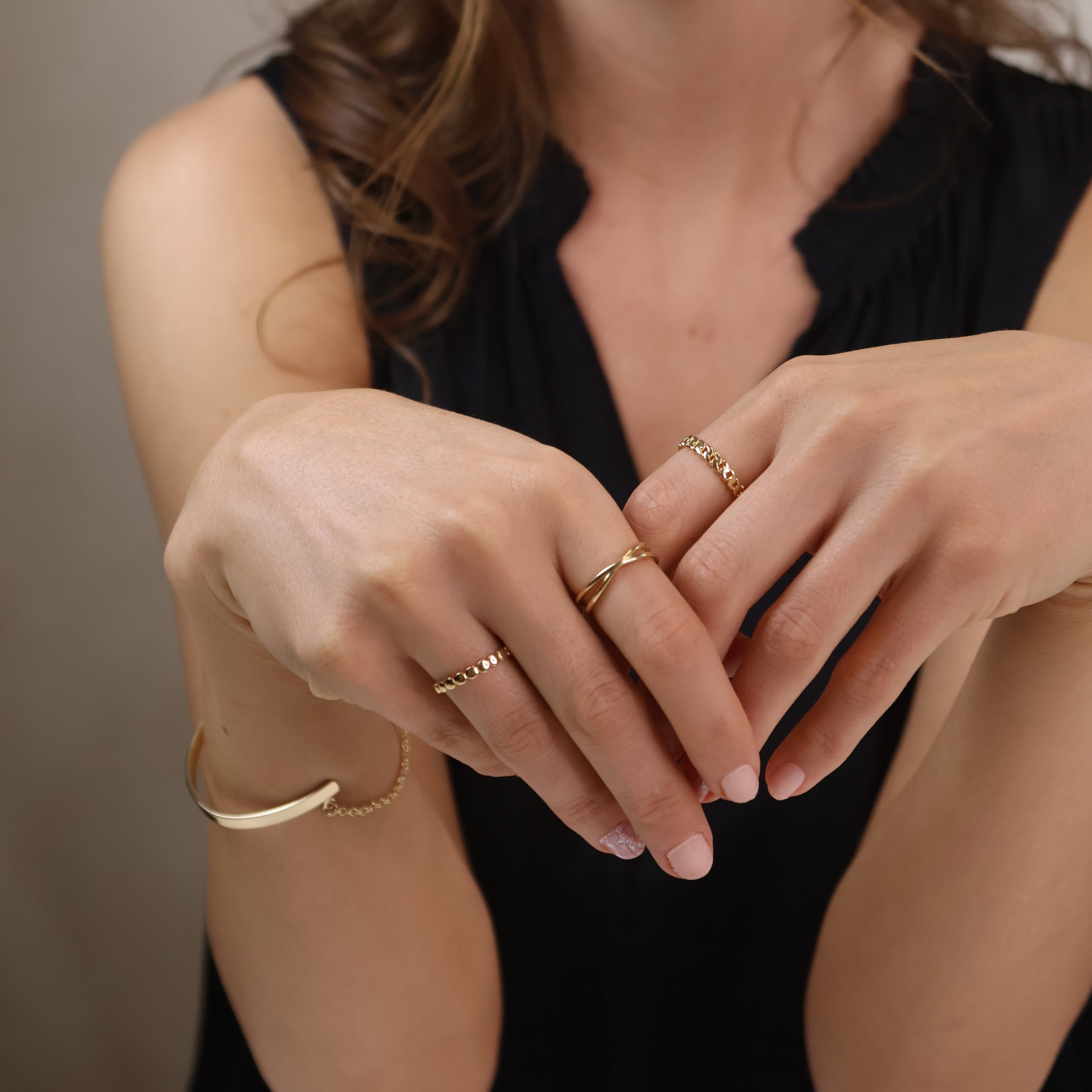 Mondsee 18k Gold Filled X Ring | 18k Gold Filled Jewelry