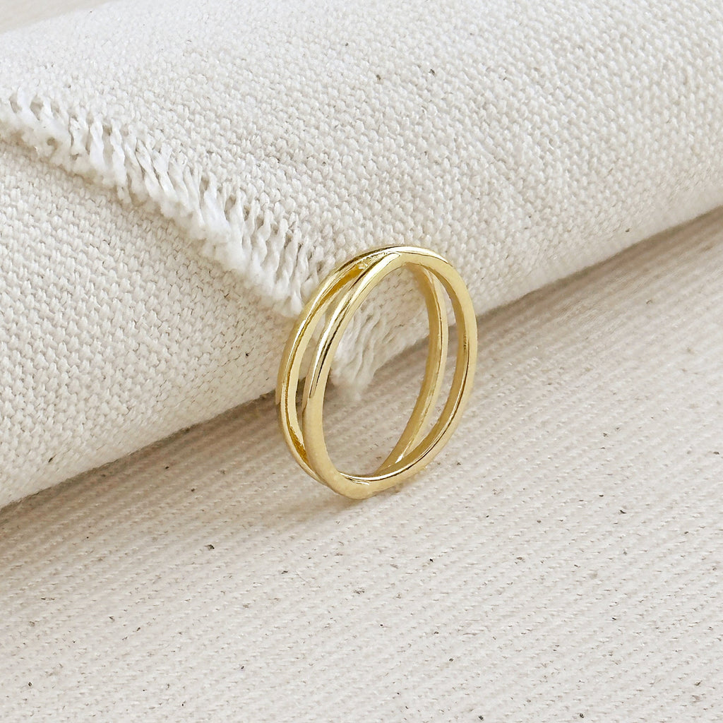 Mondsee 18k Gold Filled X Ring | 18k Gold Filled Jewelry