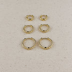 Mondsee 18k Gold Filled 2mm Cuban Chain Clicker Hoop Earrings | 18k Gold Filled Jewelry