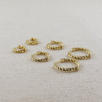 Mondsee 18k Gold Filled 2mm Cuban Chain Clicker Hoop Earrings | 18k Gold Filled Jewelry