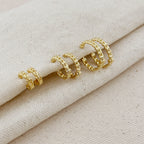 Mondsee 18k Gold Filled 2mm Cuban Chain Clicker Hoop Earrings | 18k Gold Filled Jewelry