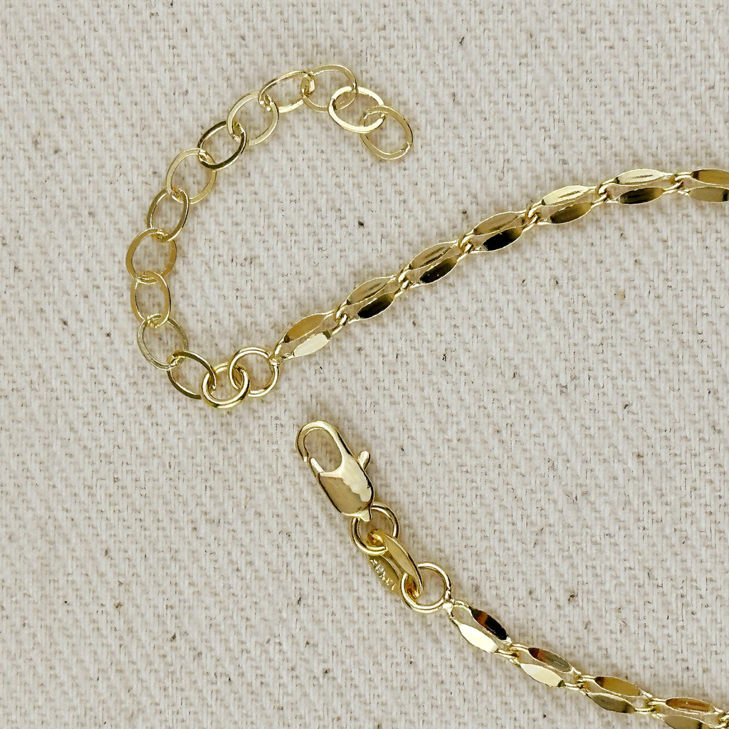 Mondsee 18k Gold Filled 3mm Fancy Chain Bracelet | 18k Gold Filled Jewelry