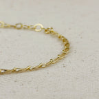 Mondsee 18k Gold Filled 3mm Fancy Chain Bracelet | 18k Gold Filled Jewelry