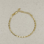 Mondsee 18k Gold Filled 3mm Fancy Chain Bracelet | 18k Gold Filled Jewelry
