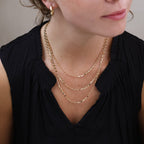 Mondsee 18k Gold Filled 3mm Fancy Chain Necklace | 18k Gold Filled Jewelry