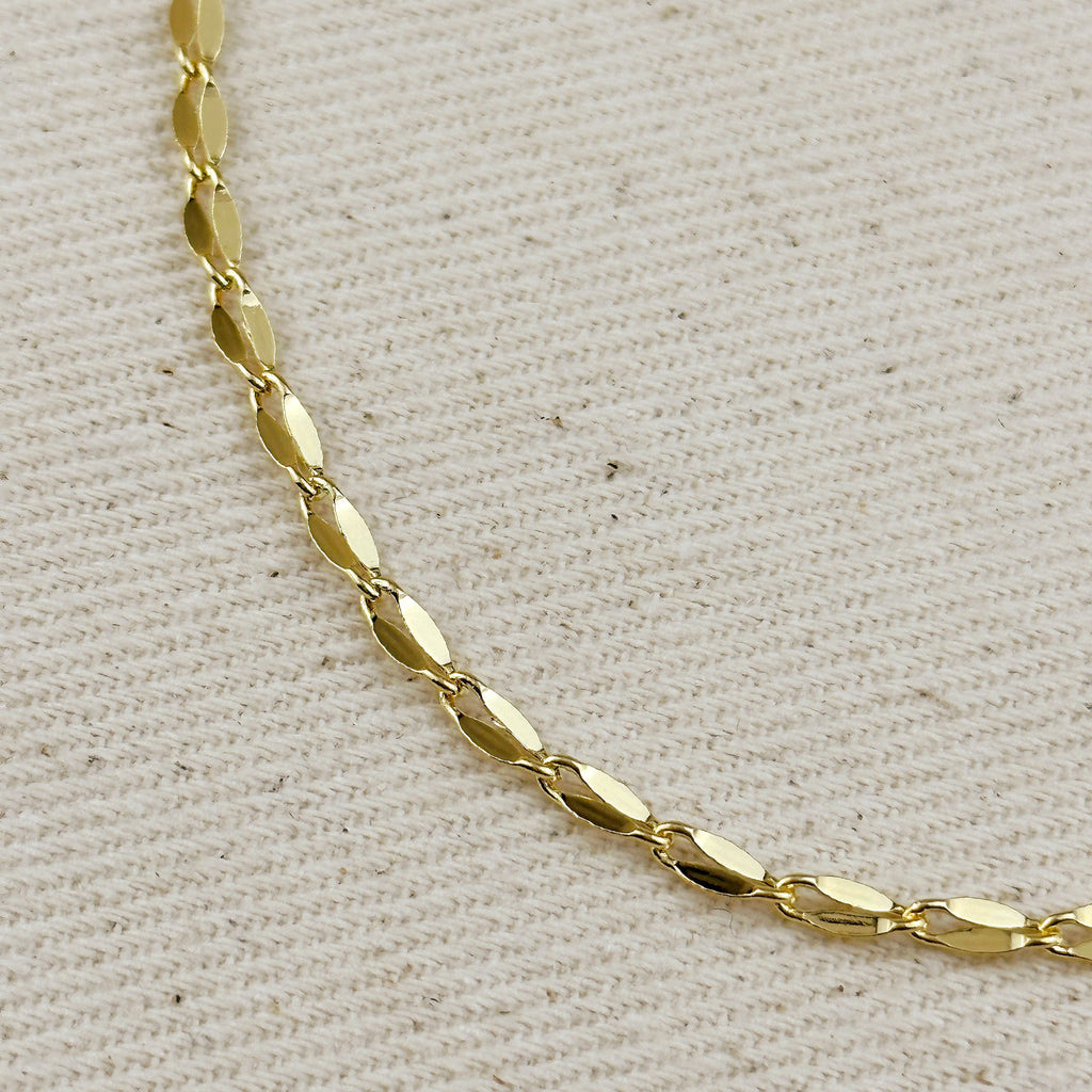 Mondsee 18k Gold Filled 3mm Fancy Chain Necklace | 18k Gold Filled Jewelry