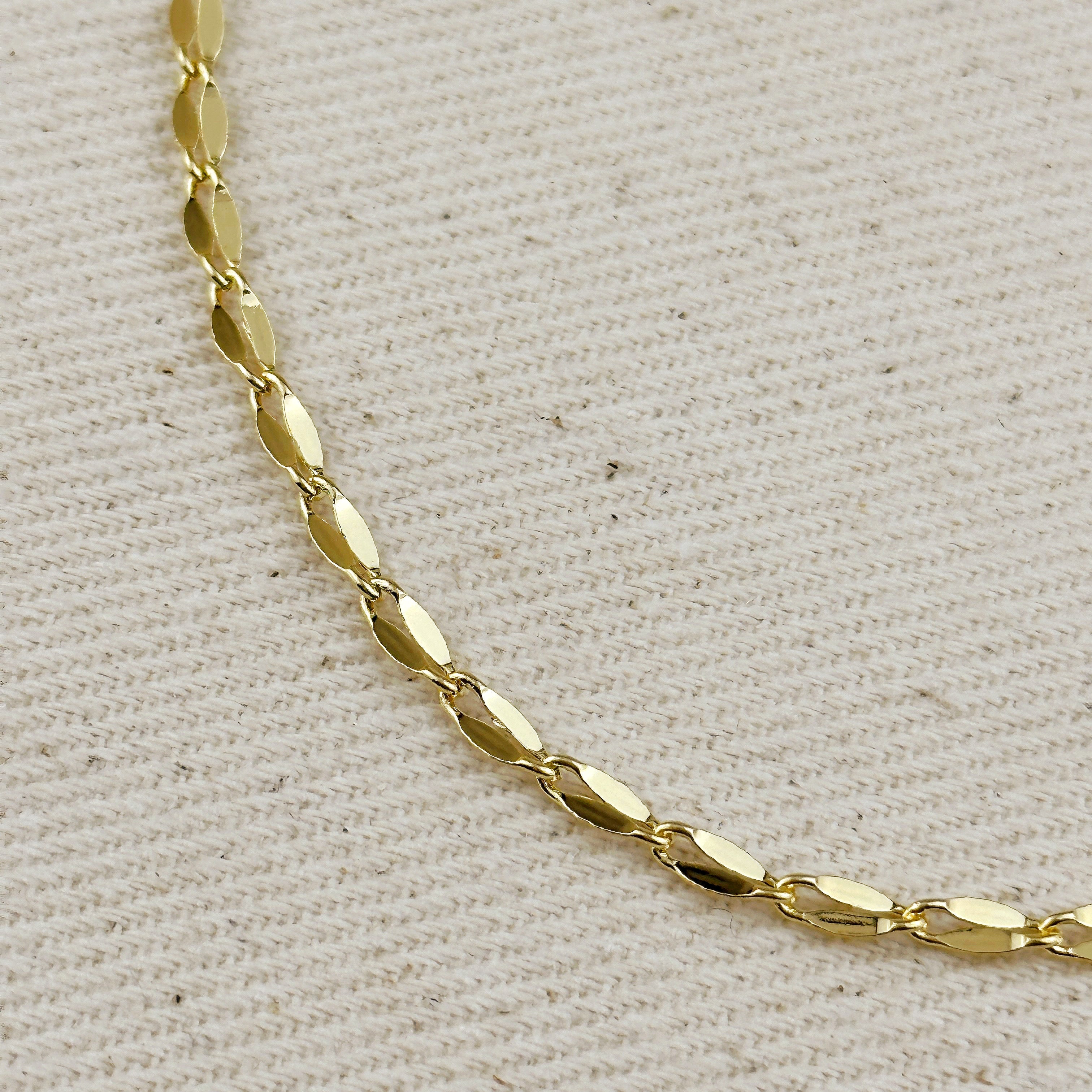 Mondsee 18k Gold Filled 3mm Fancy Chain Necklace | 18k Gold Filled Jewelry