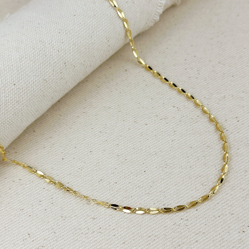 Mondsee 18k Gold Filled 3mm Fancy Chain Necklace | 18k Gold Filled Jewelry