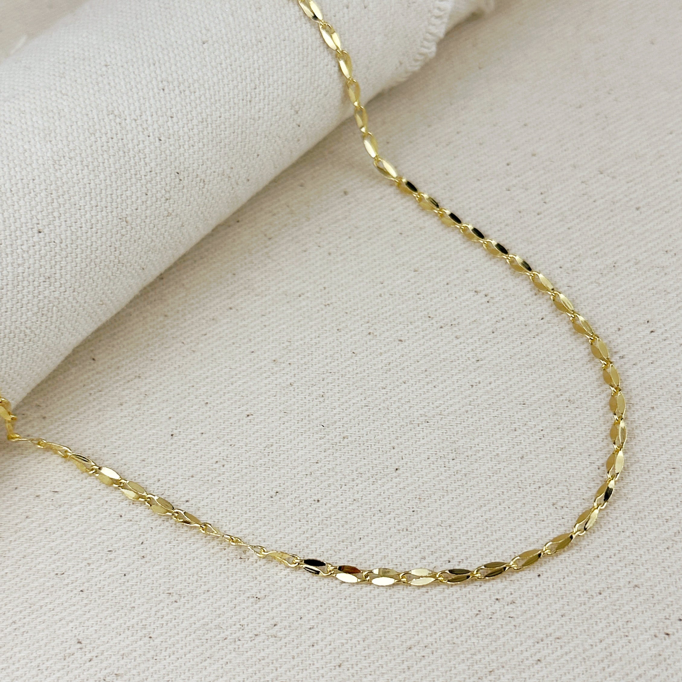 Mondsee 18k Gold Filled 3mm Fancy Chain Necklace | 18k Gold Filled Jewelry