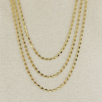 Mondsee 18k Gold Filled 3mm Fancy Chain Necklace | 18k Gold Filled Jewelry