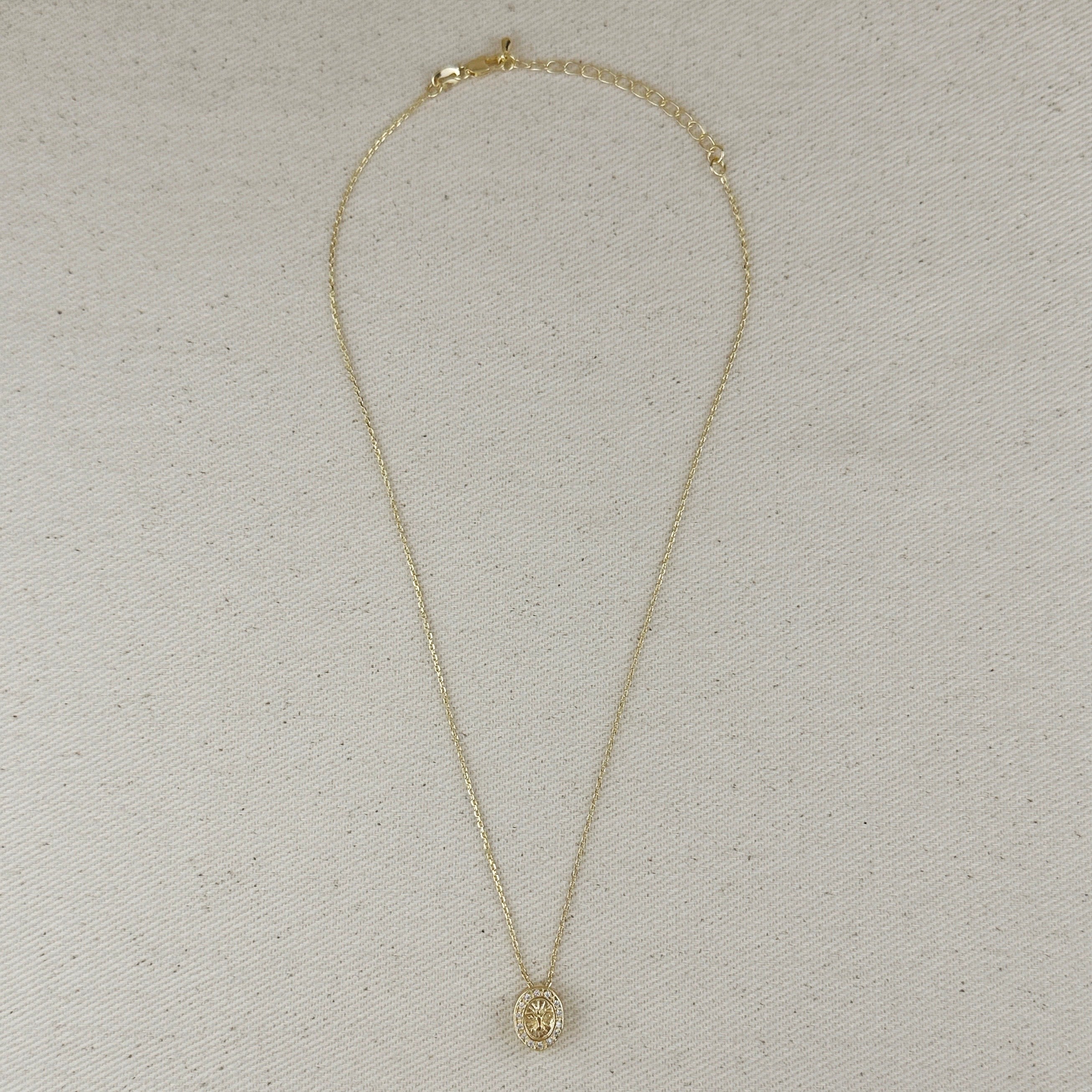 Mondsee 18k Gold Filled Mini Dove CZ Necklace | 18k Gold Filled Jewelry