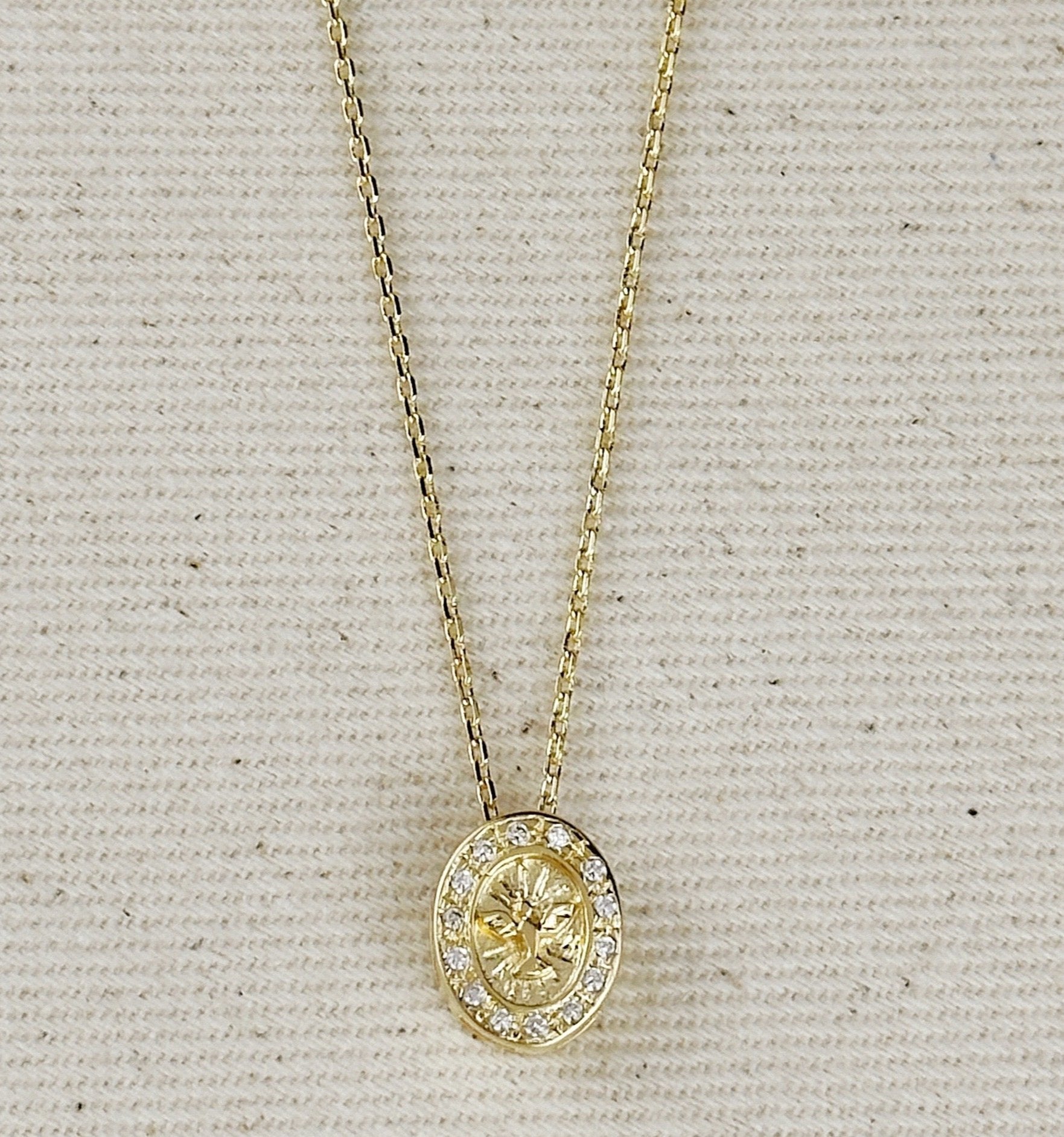 Mondsee 18k Gold Filled Mini Dove CZ Necklace | 18k Gold Filled Jewelry